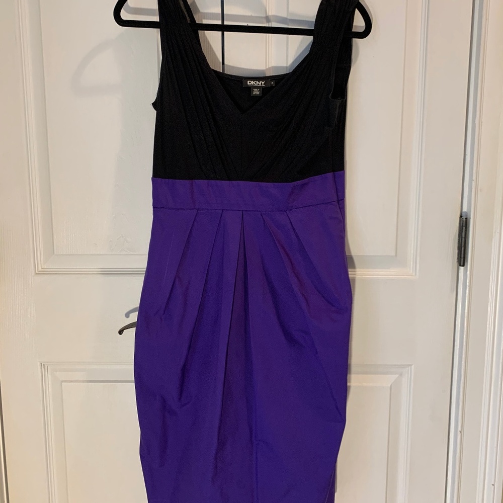 DKNY Jersey and Taffeta dress